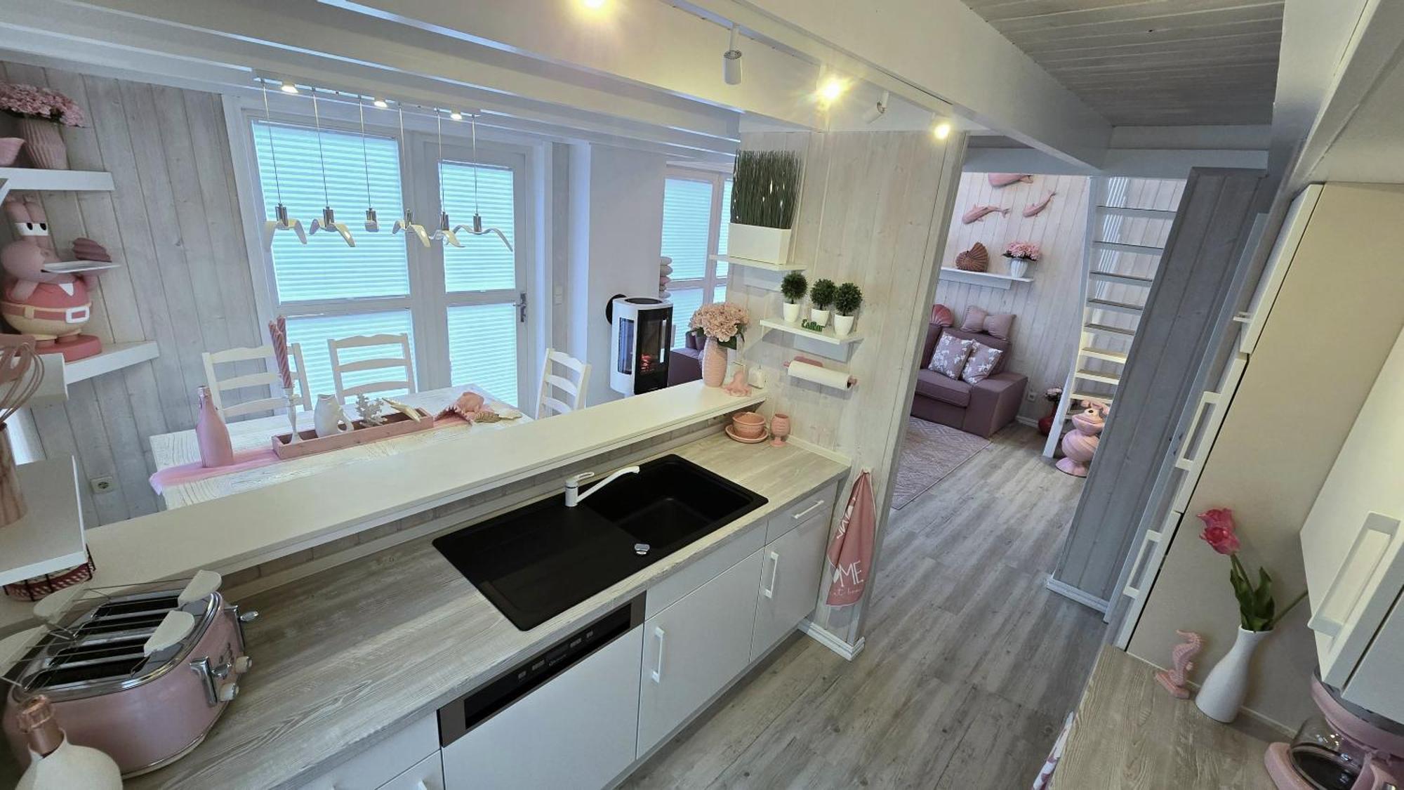 Pink Und Meer - Meerblick, Sauna, Kamin & Whirlpool บาเบอ ภายนอก รูปภาพ