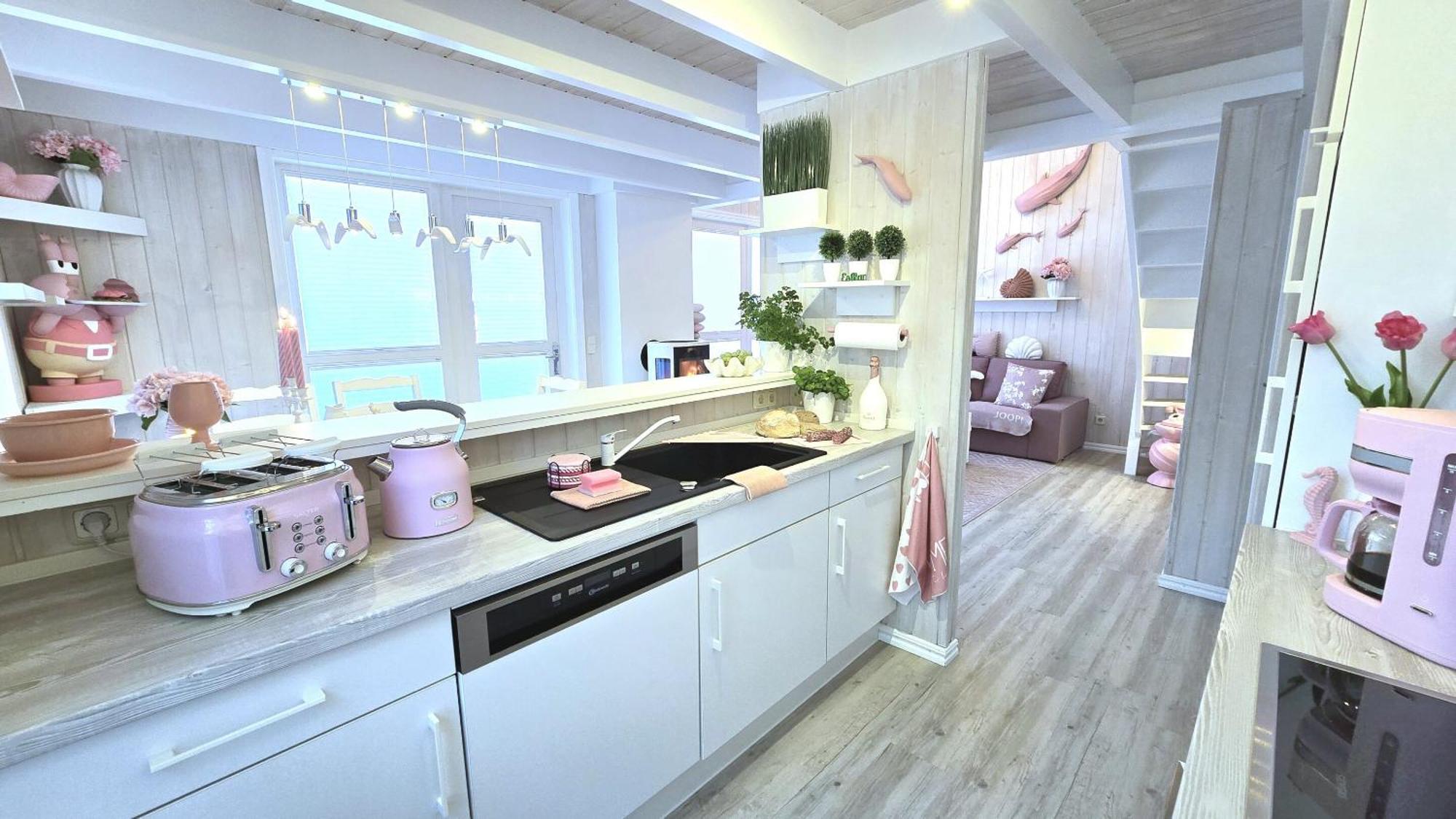 Pink Und Meer - Meerblick, Sauna, Kamin & Whirlpool บาเบอ ภายนอก รูปภาพ