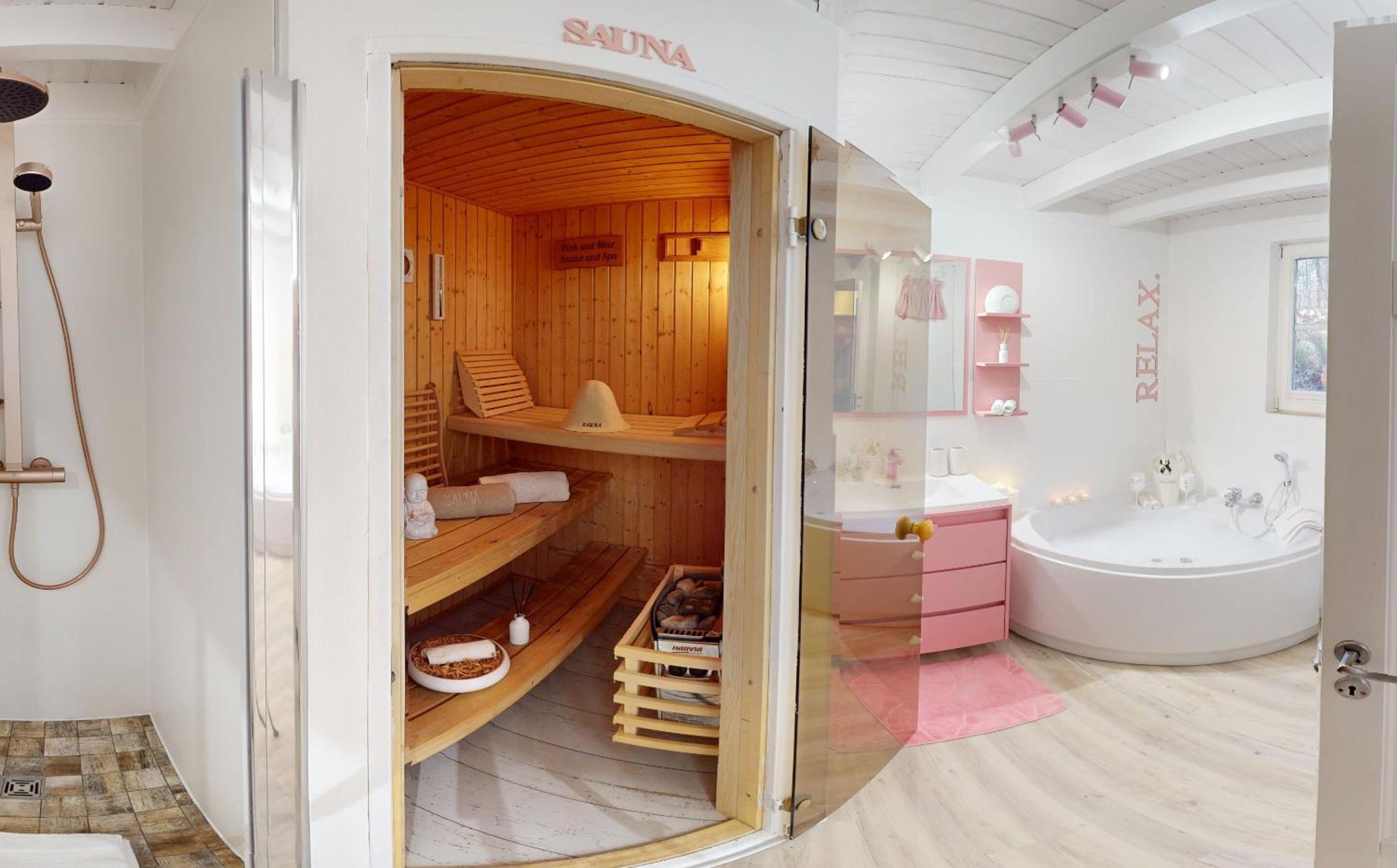 Pink Und Meer - Meerblick, Sauna, Kamin & Whirlpool บาเบอ ภายนอก รูปภาพ